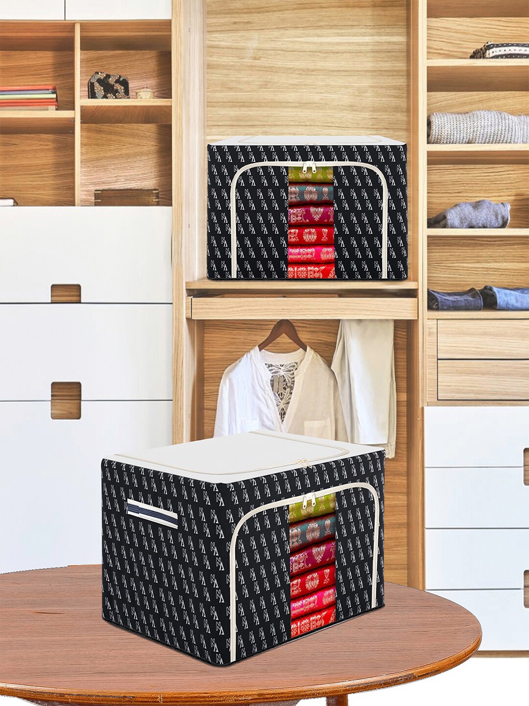 Kuber Industries Black Industries Storage Box Organisers