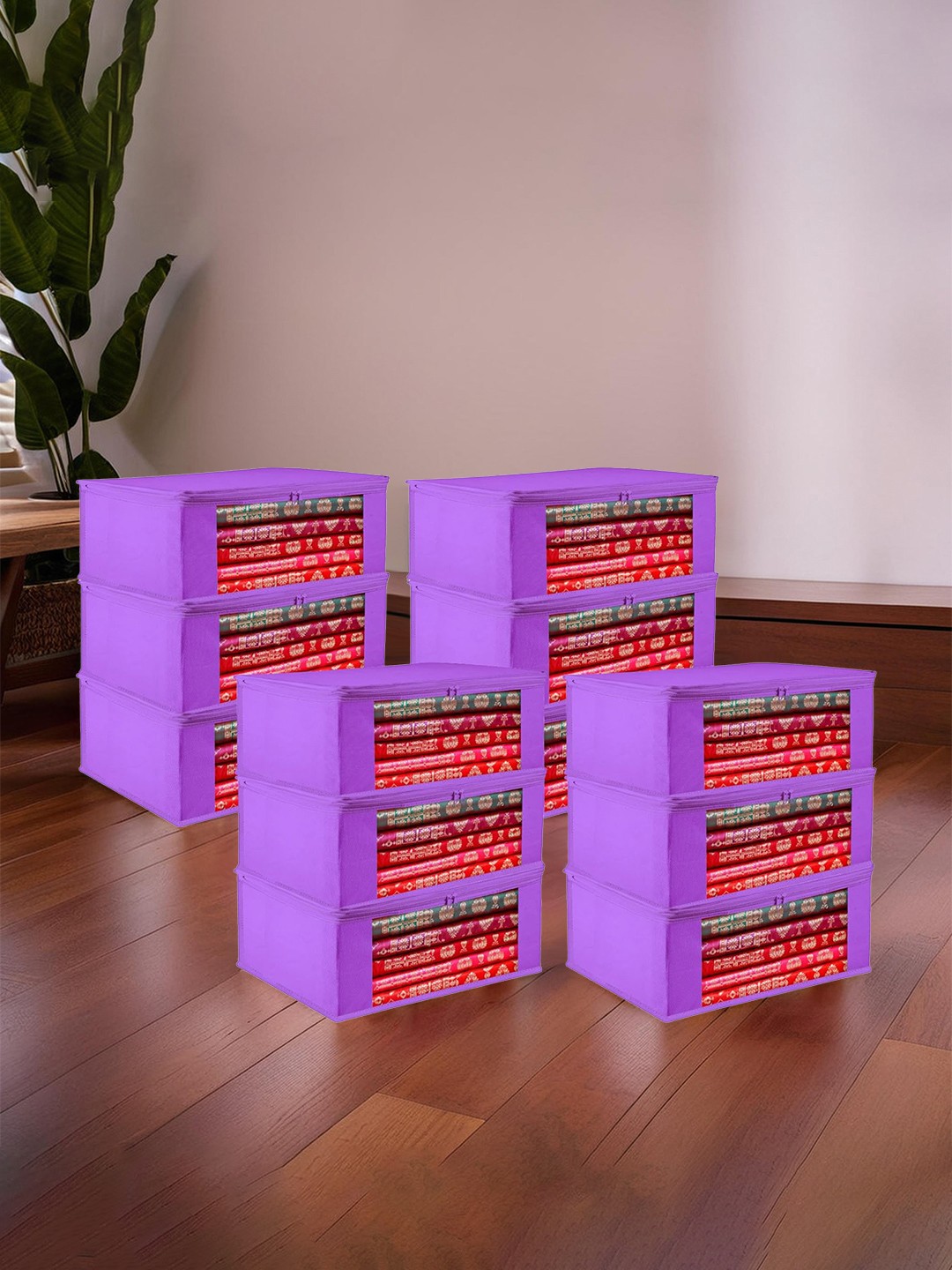 

Kuber Industries Purple 12 Pieces Multi-Utility Organiser
