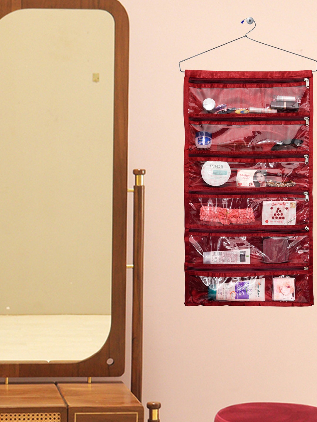 

Kuber Industries Maroon 2 Pieces Multi-Utility Organisers