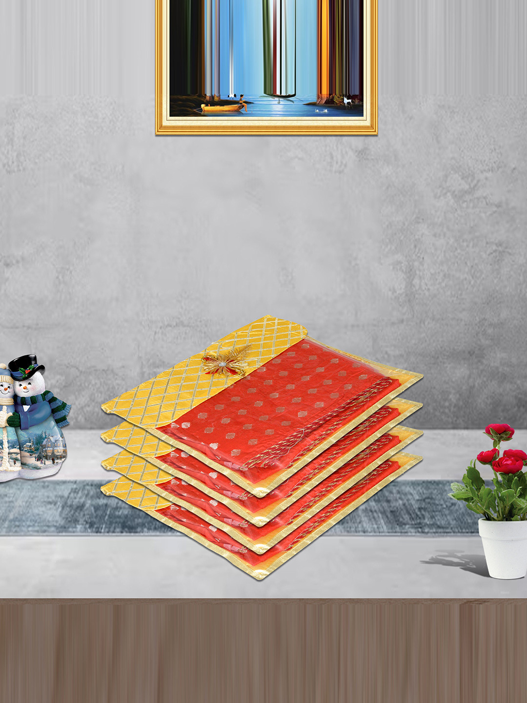 

Kuber Industries Yellow 12 Pcs Sweater Organisers