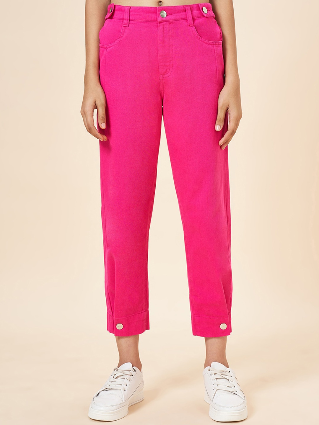 

Coolsters by Pantaloons Girls Mid-Rise Trousers, Fuchsia