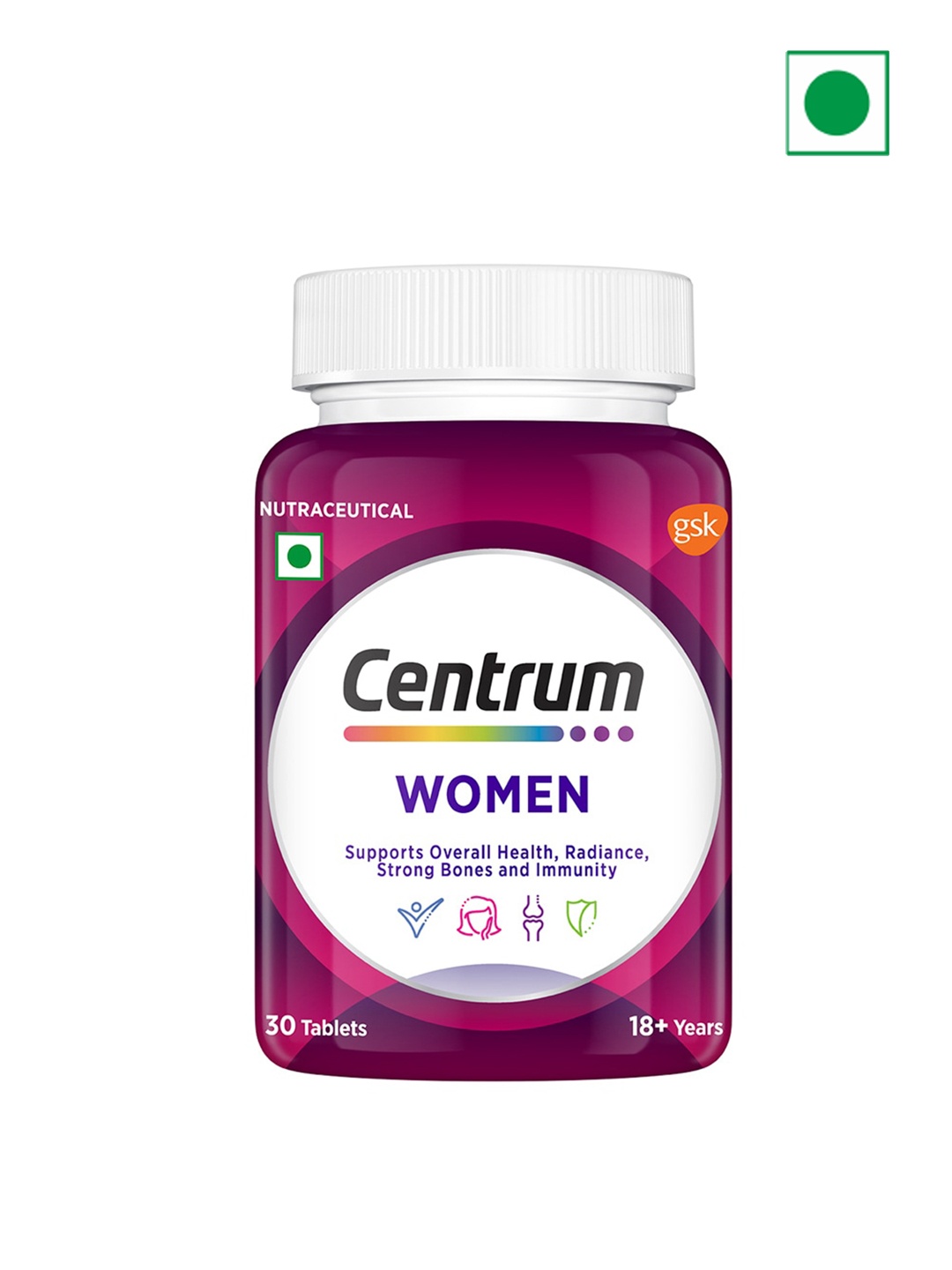

Centrum Women Tablets With Biotin & Vitamin C - 30 Tablets, Magenta