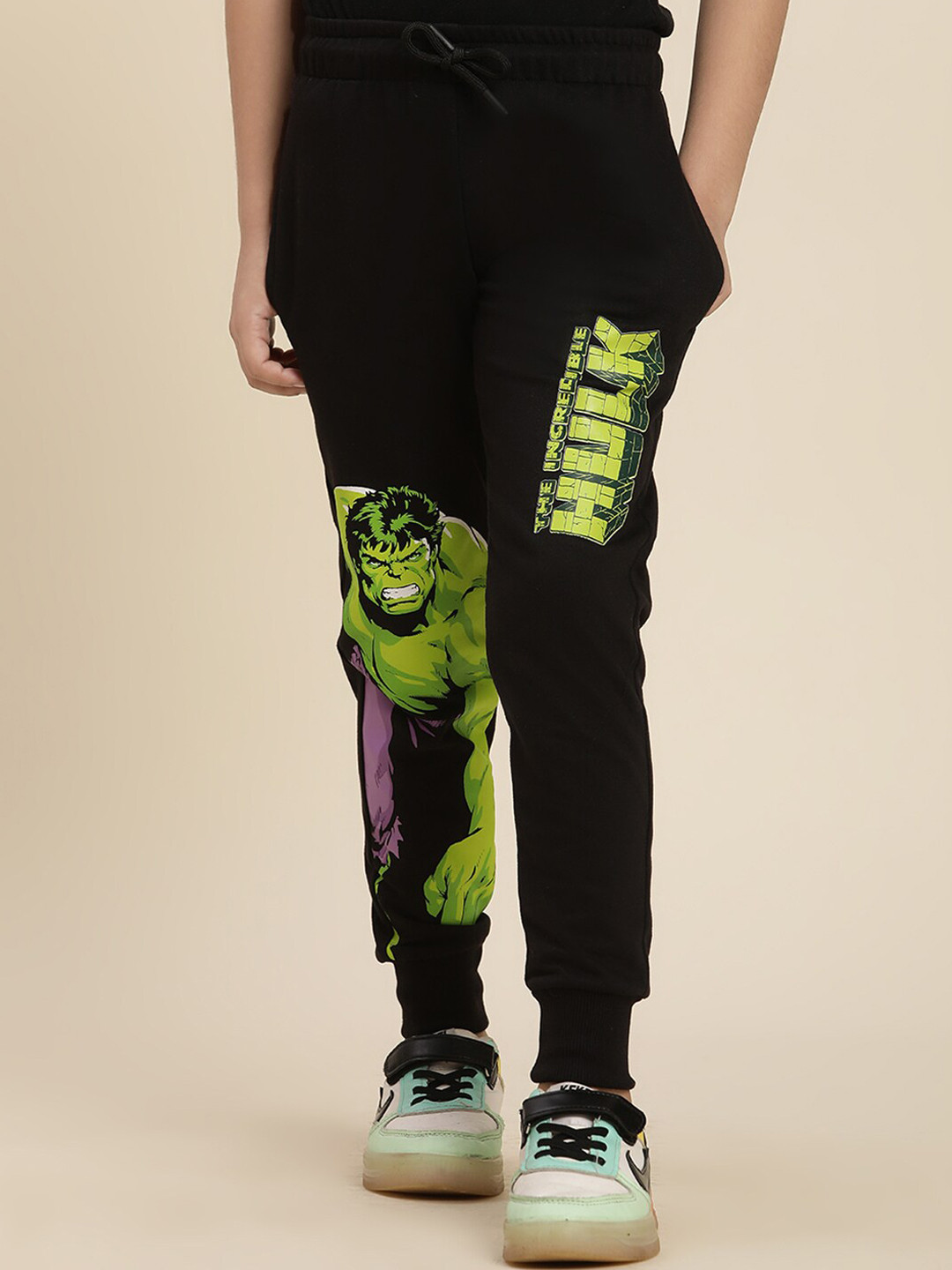 

Kids Ville Boys Hulk Printed Joggers, Black