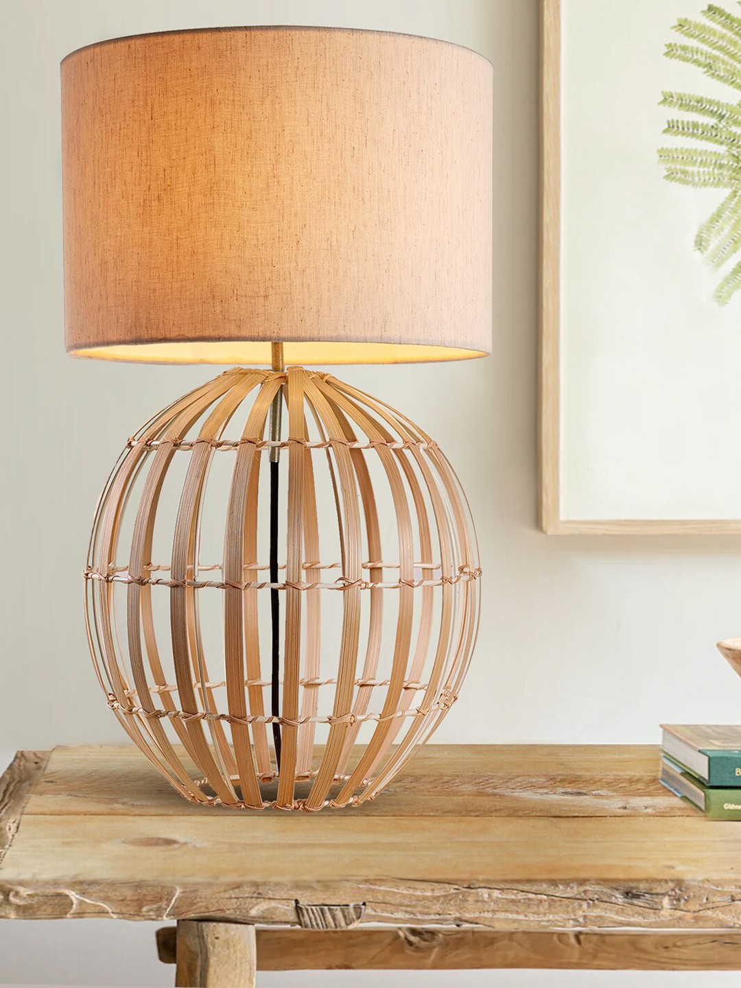 

Decazone White & Beige Cylindrical Shaped Contemporary Table Lamp