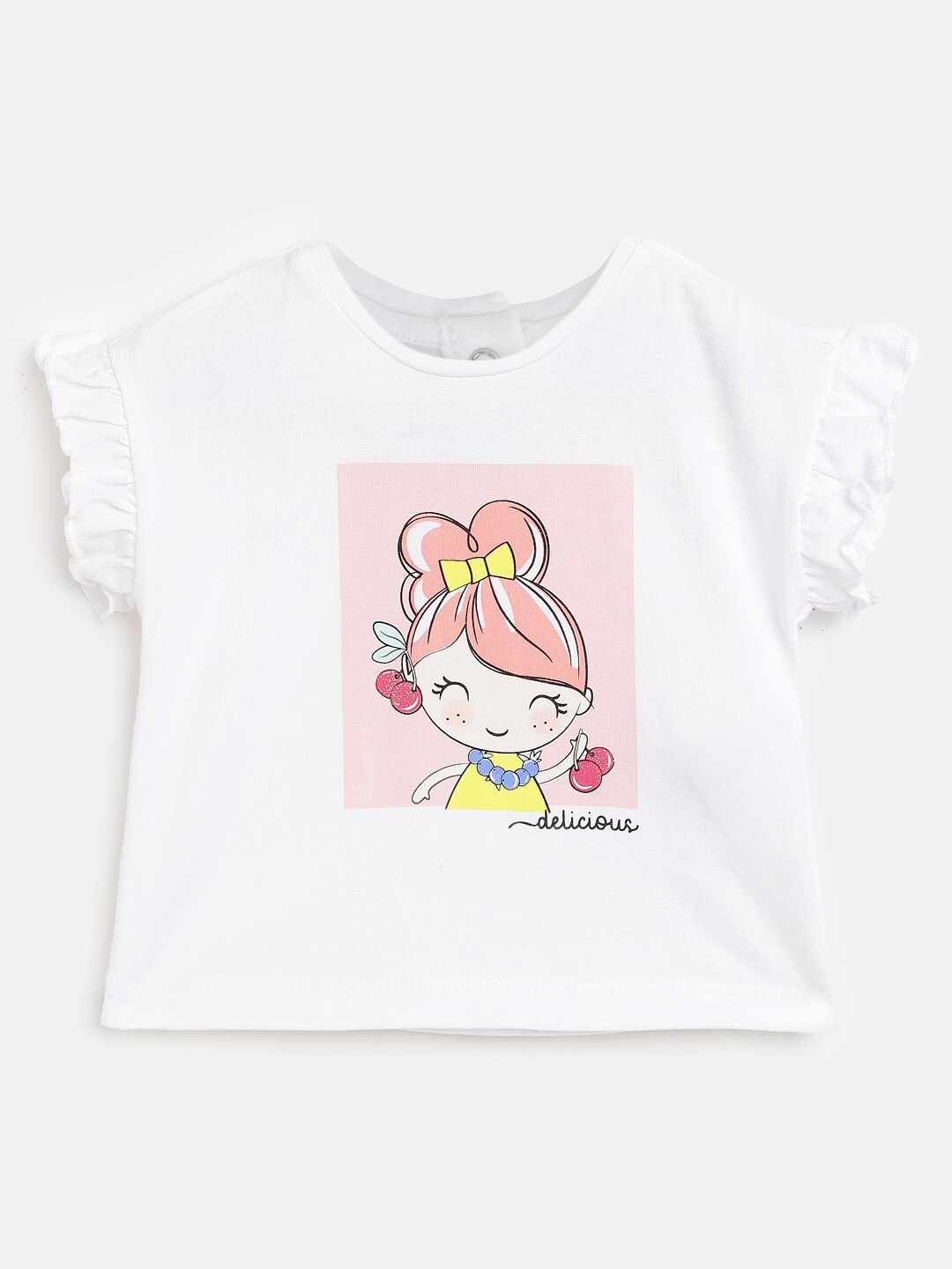 

Chicco Graphic Printed Cotton Top, White