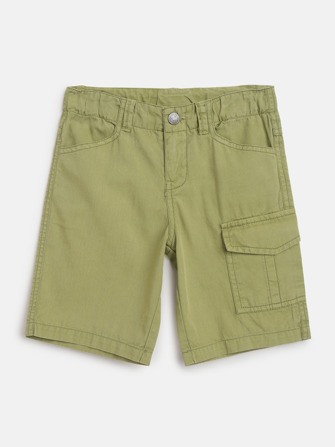 

Chicco Boys Mid-Rise Cotton Shorts, Green
