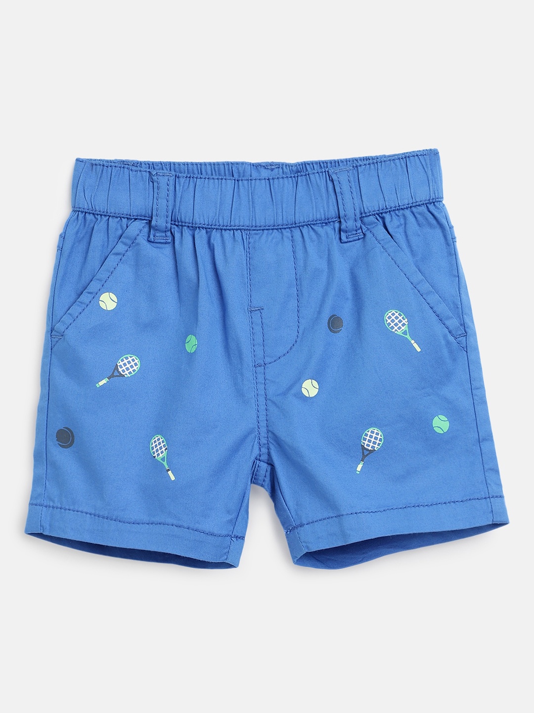 

Chicco Boys Conversational Printed Cotton Shorts, Blue