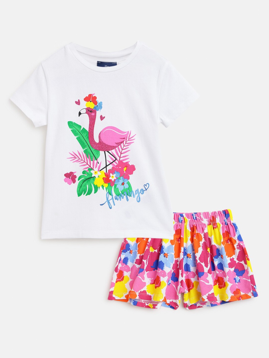 

Chicco Girls Printed T-shirt With Shorts, White