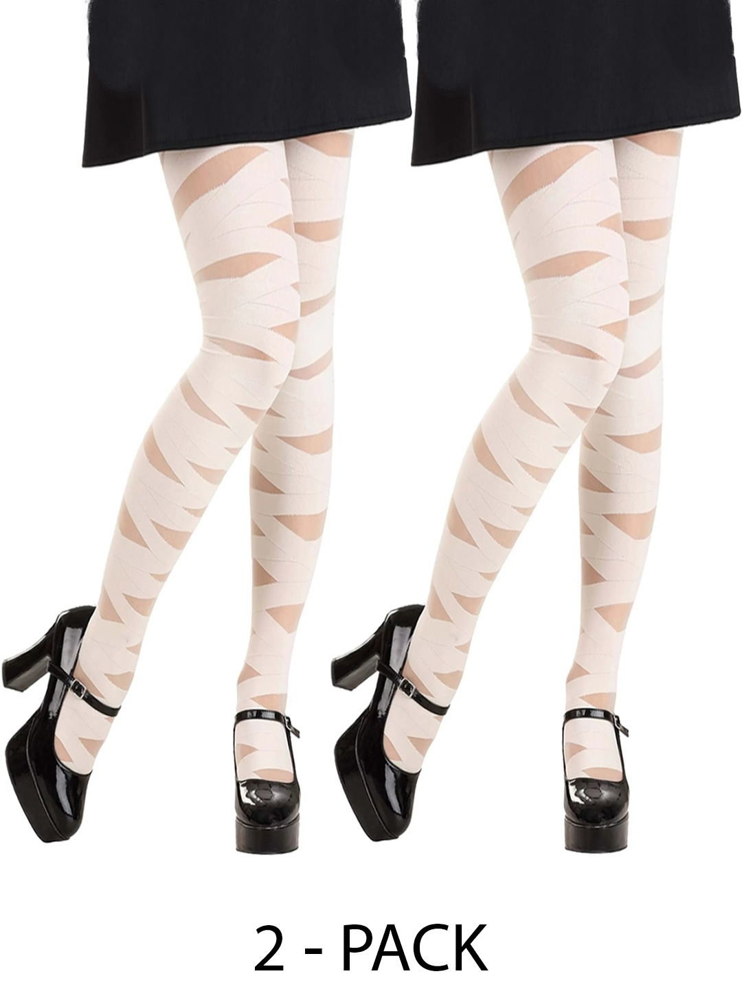 

BAESD Pack Of 2 High Waist Sheer Pantyhose Stockings, White