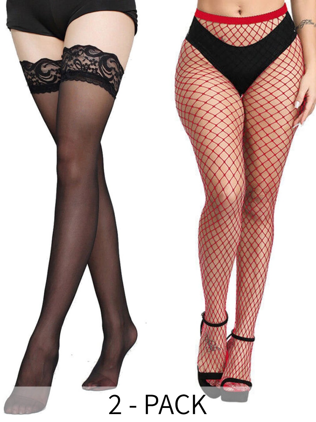 

BAESD Pack Of 2 Sheer Stockings, Black