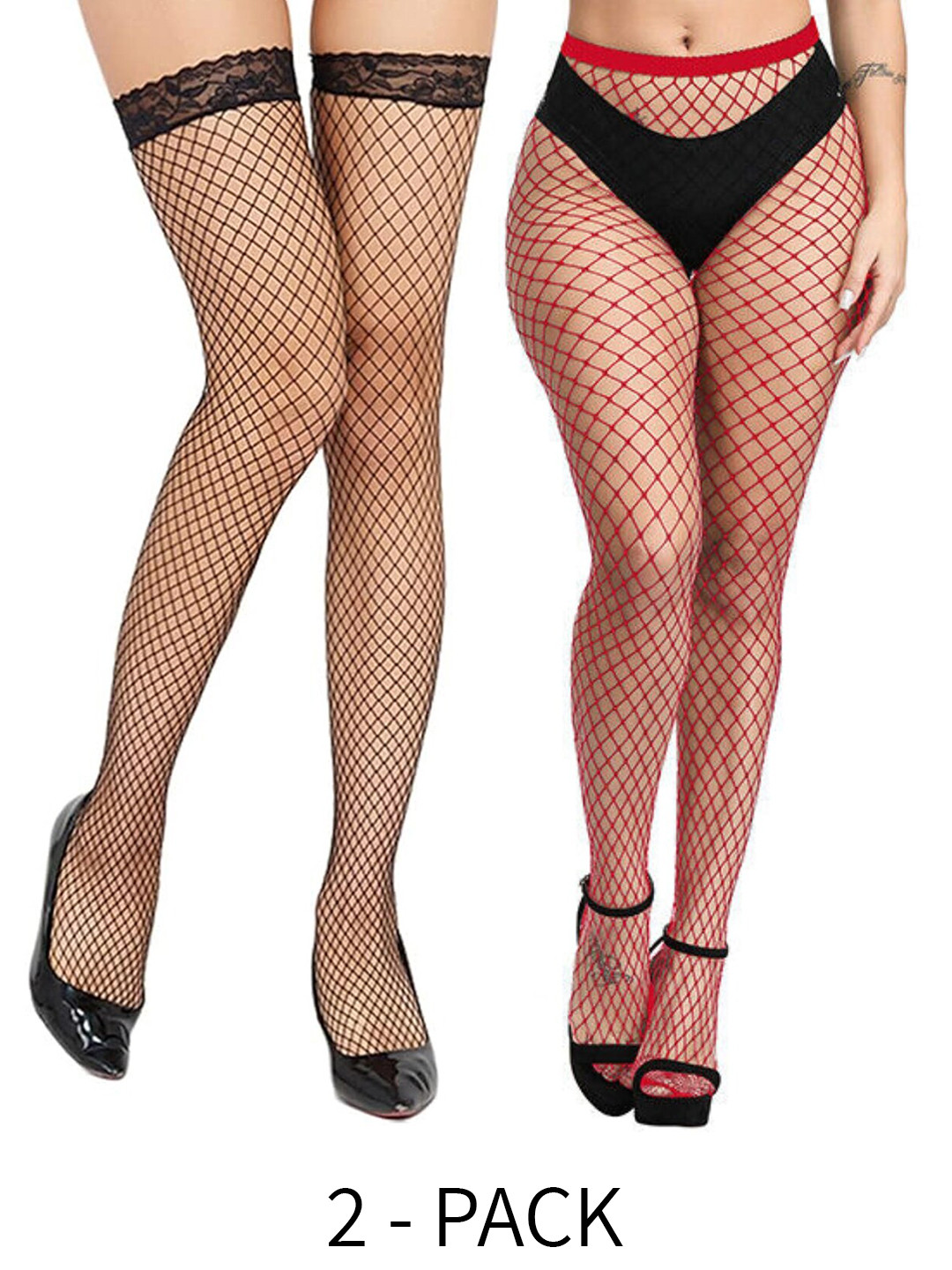 

BAESD Pack Of 2 Sheer Pantyhose Stockings, Black
