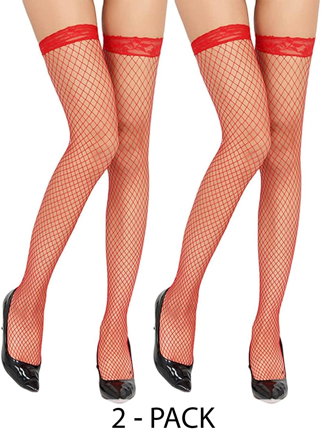 

BAESD Pack Of 2 Sheer Stockings, Red