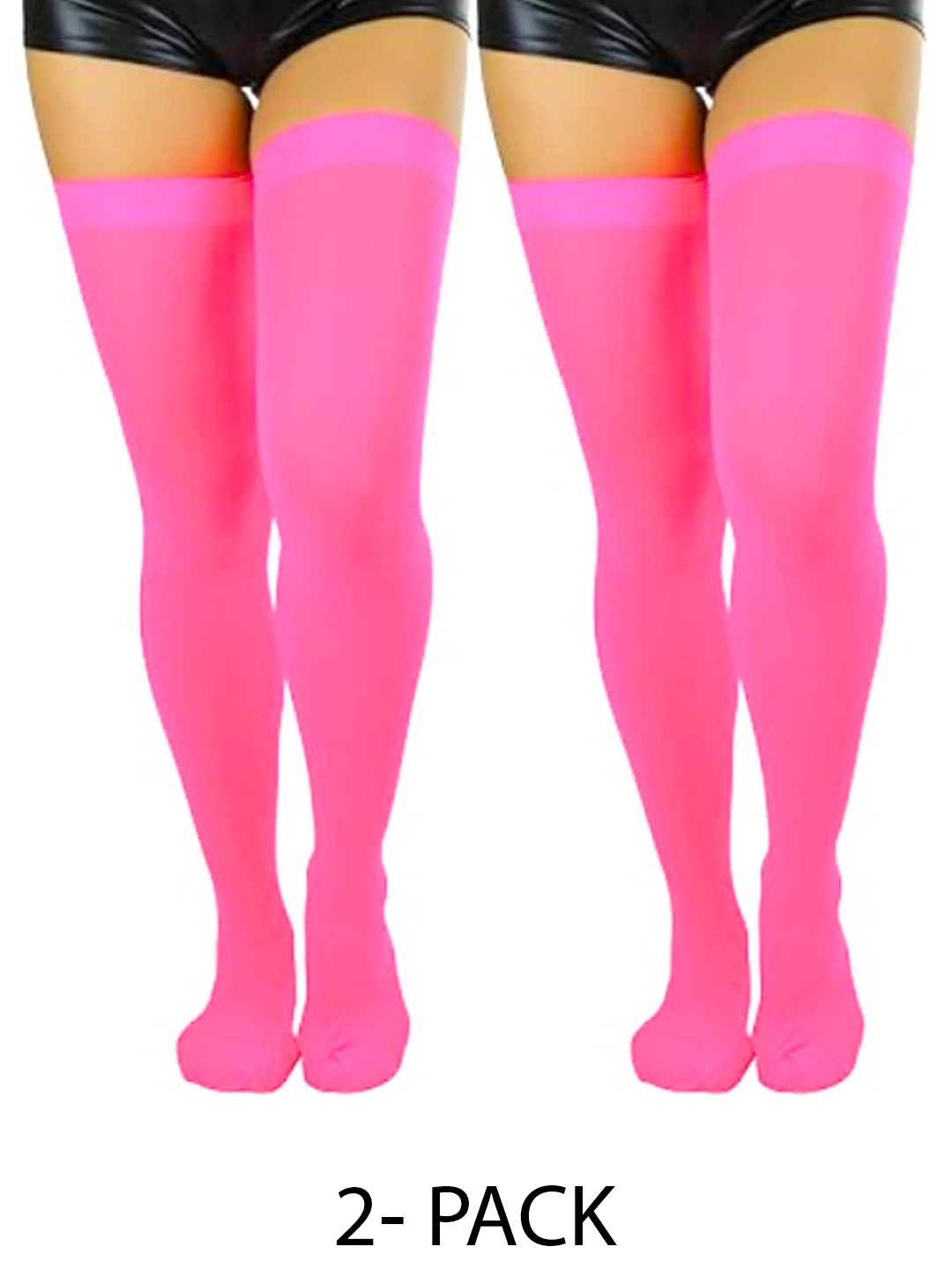 

BAESD Pack Of 2 Thigh High Sheer Pantyhose Stockings, Pink