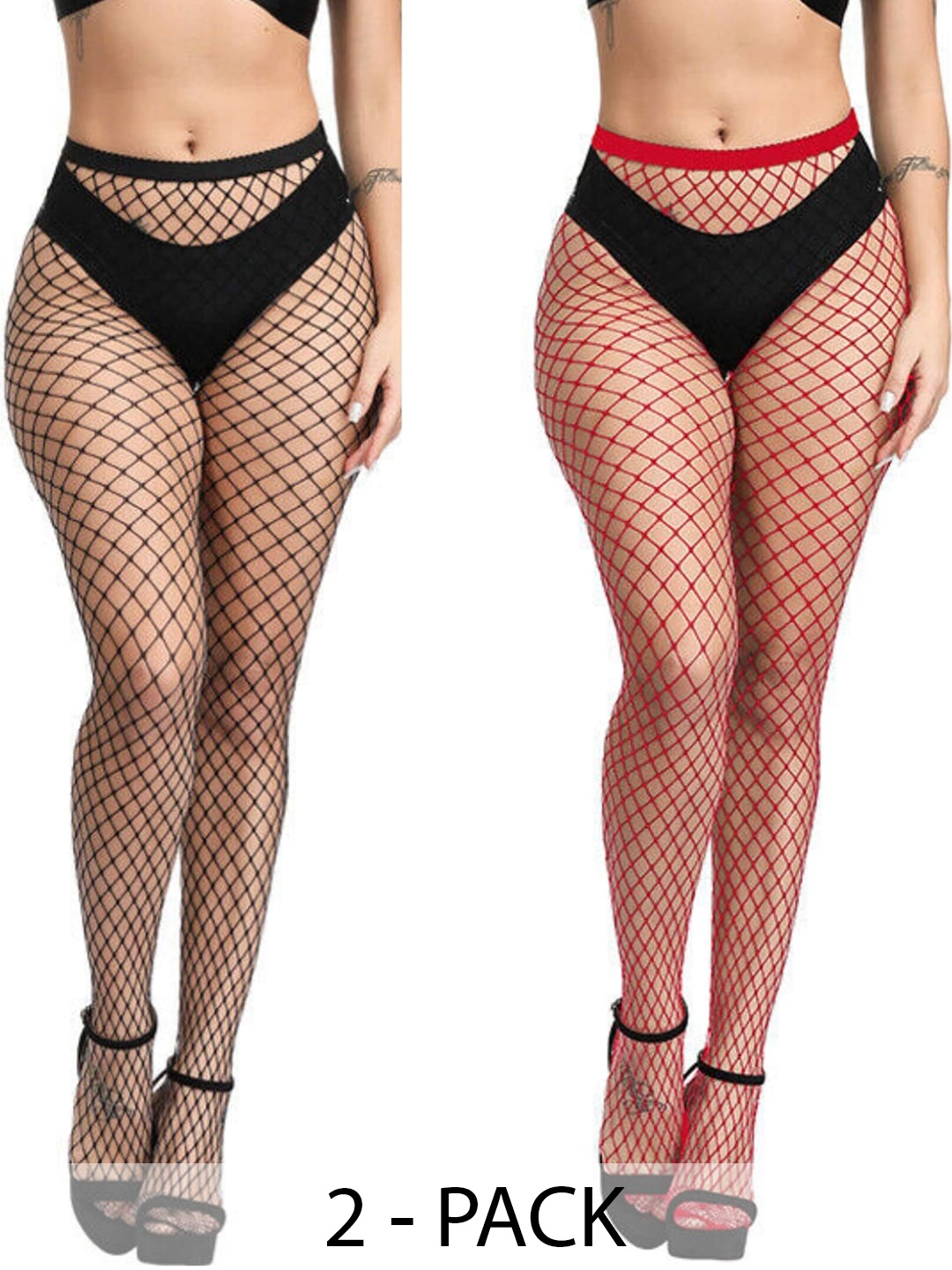 

BAESD Pack Of 2 Sheer Pantyhose Stockings, Black