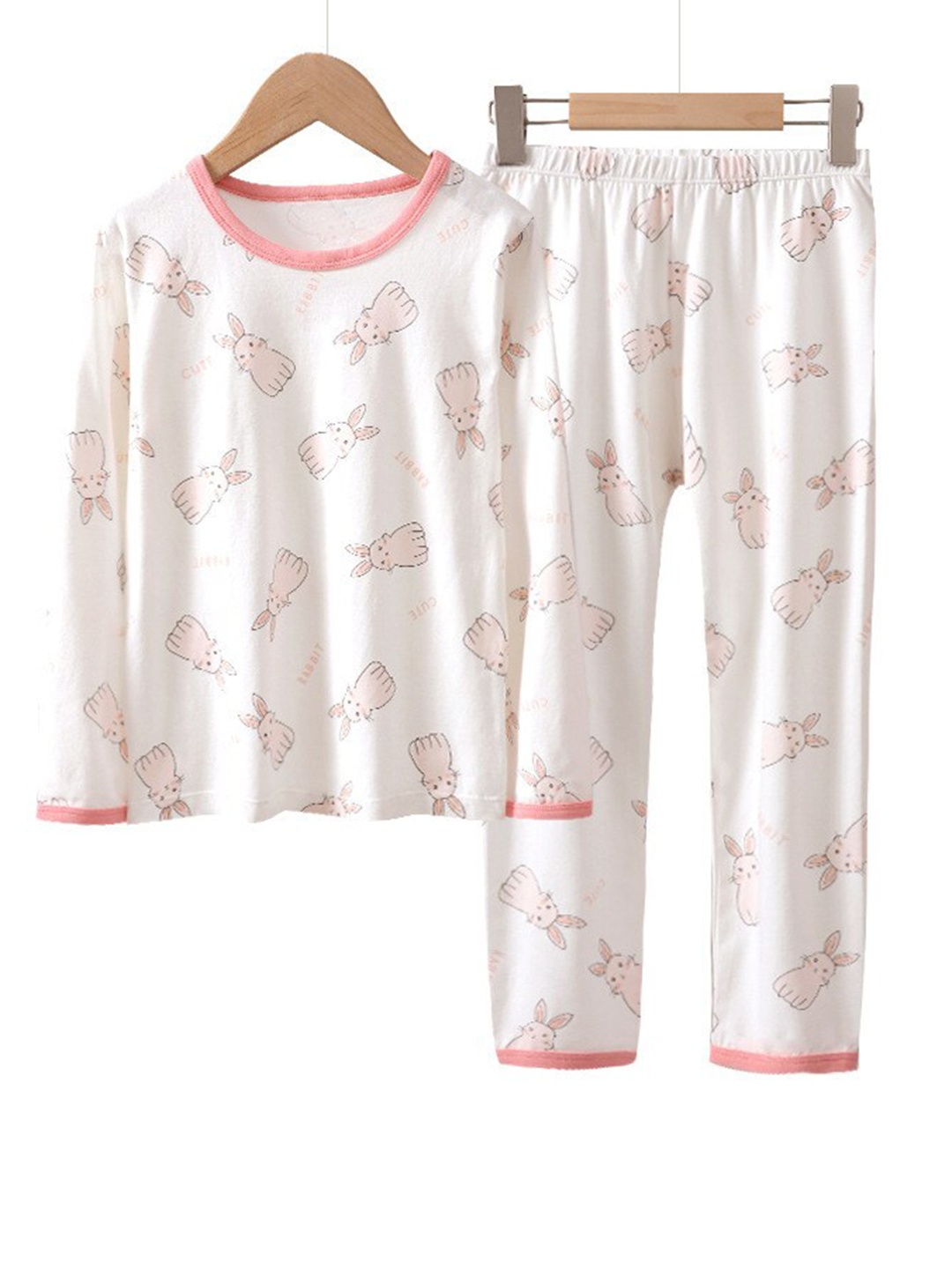 

StyleCast Girls Conversational Printed T-Shirt & Pyjama, White