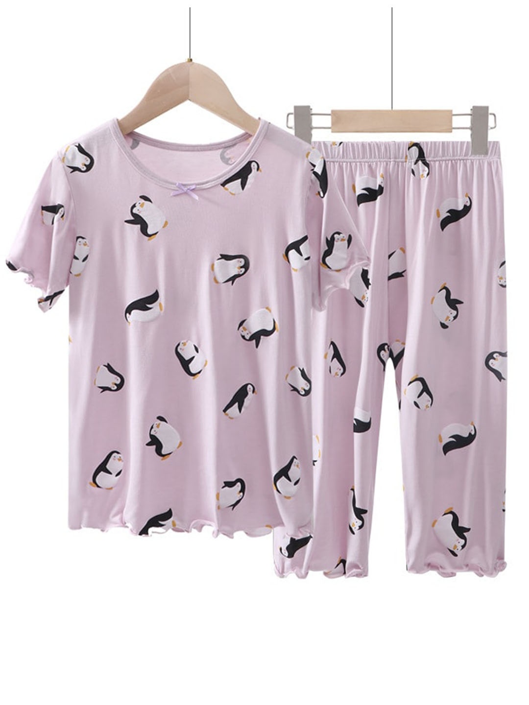 

StyleCast Girls Graphic Printed T-Shirt & Pyjama, Purple