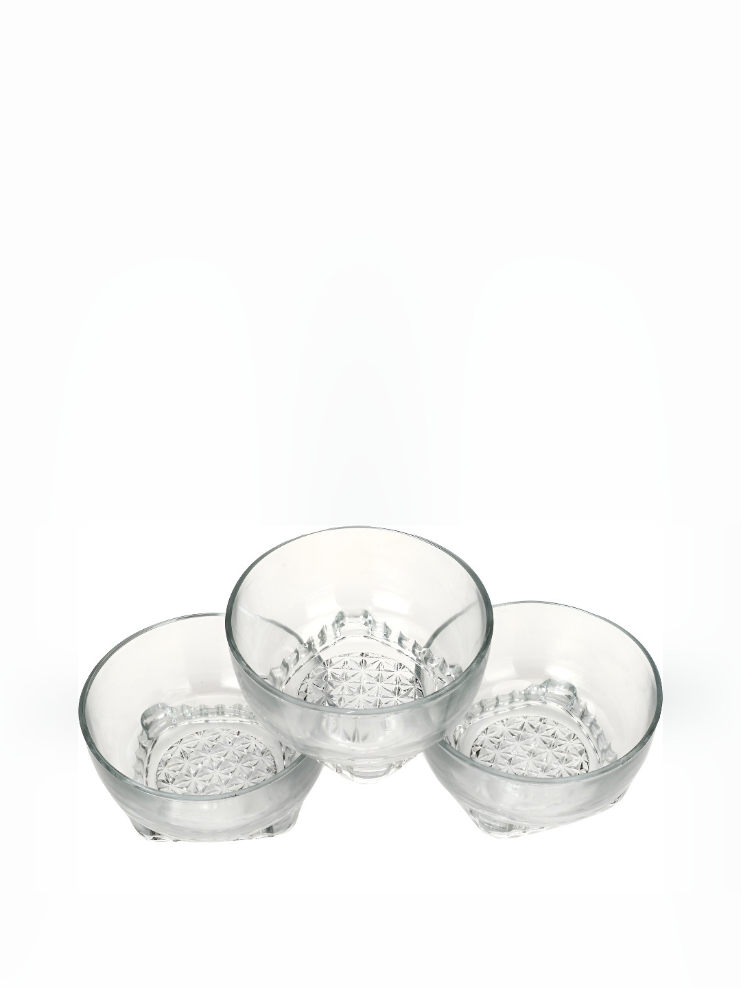 

Afast Transparent Glass 3 Pieces Dishwasher Safe Serving Bowl