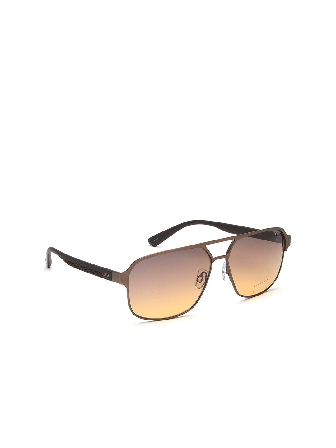

IDEE Men Square Sunglasses with UV Protected Lens IDS2999C3SG, Brown
