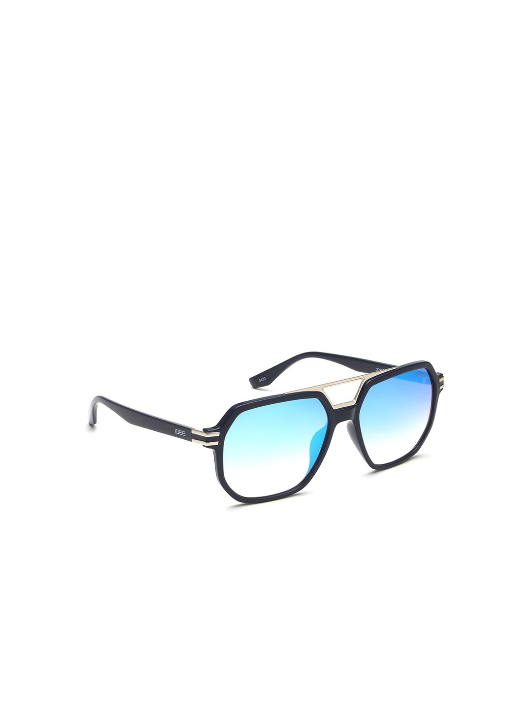 

IDEE Men Round Sunglasses with UV Protected Lens IDS2985C3SG, Blue