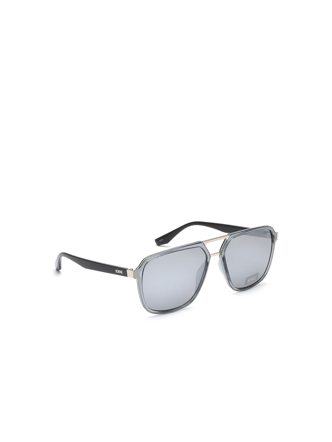 

IDEE Men Square Sunglasses with UV Protected Lens IDS2987C4SG, Grey