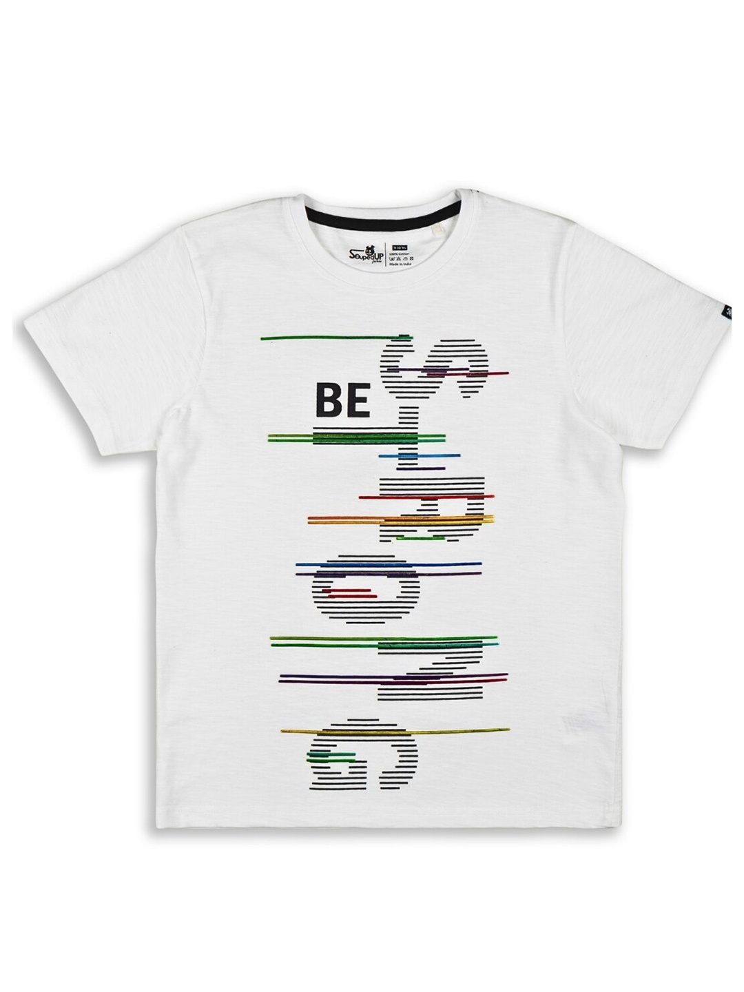 

Souped Up Fashion Boys Typography Printed Pure Cotton T-shirt, White