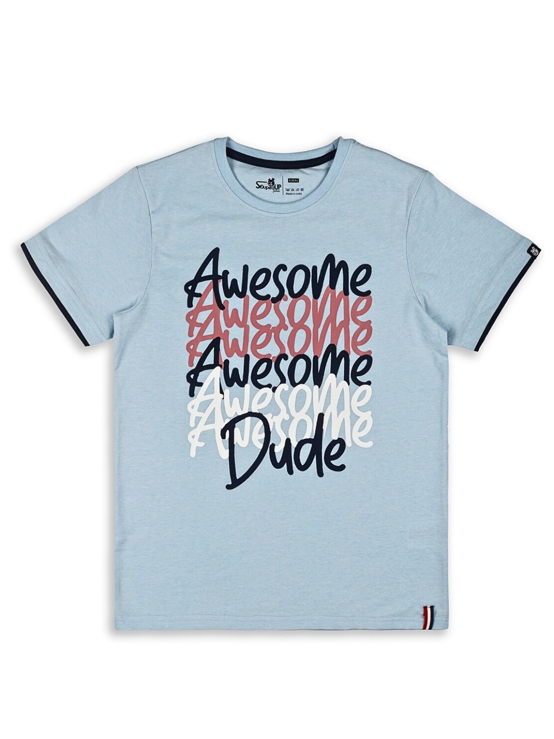 

Souped Up Fashion Boys Typography Printed T-shirt, Blue