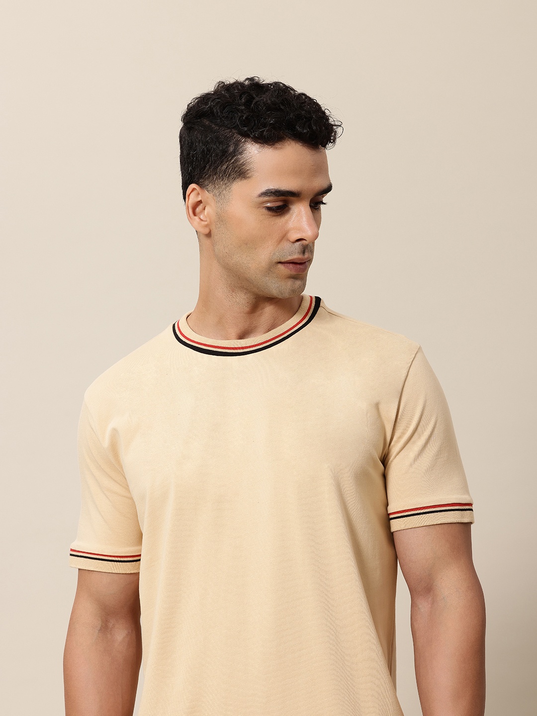 

Mr Bowerbird Liberal Fit Tipping T-shirt, Beige