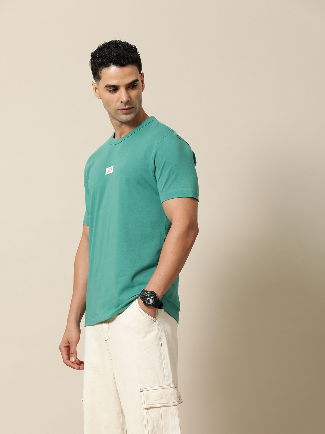 

Mr Bowerbird Tailored Fit Applique Philsosophy Muscle T-shirt, Green