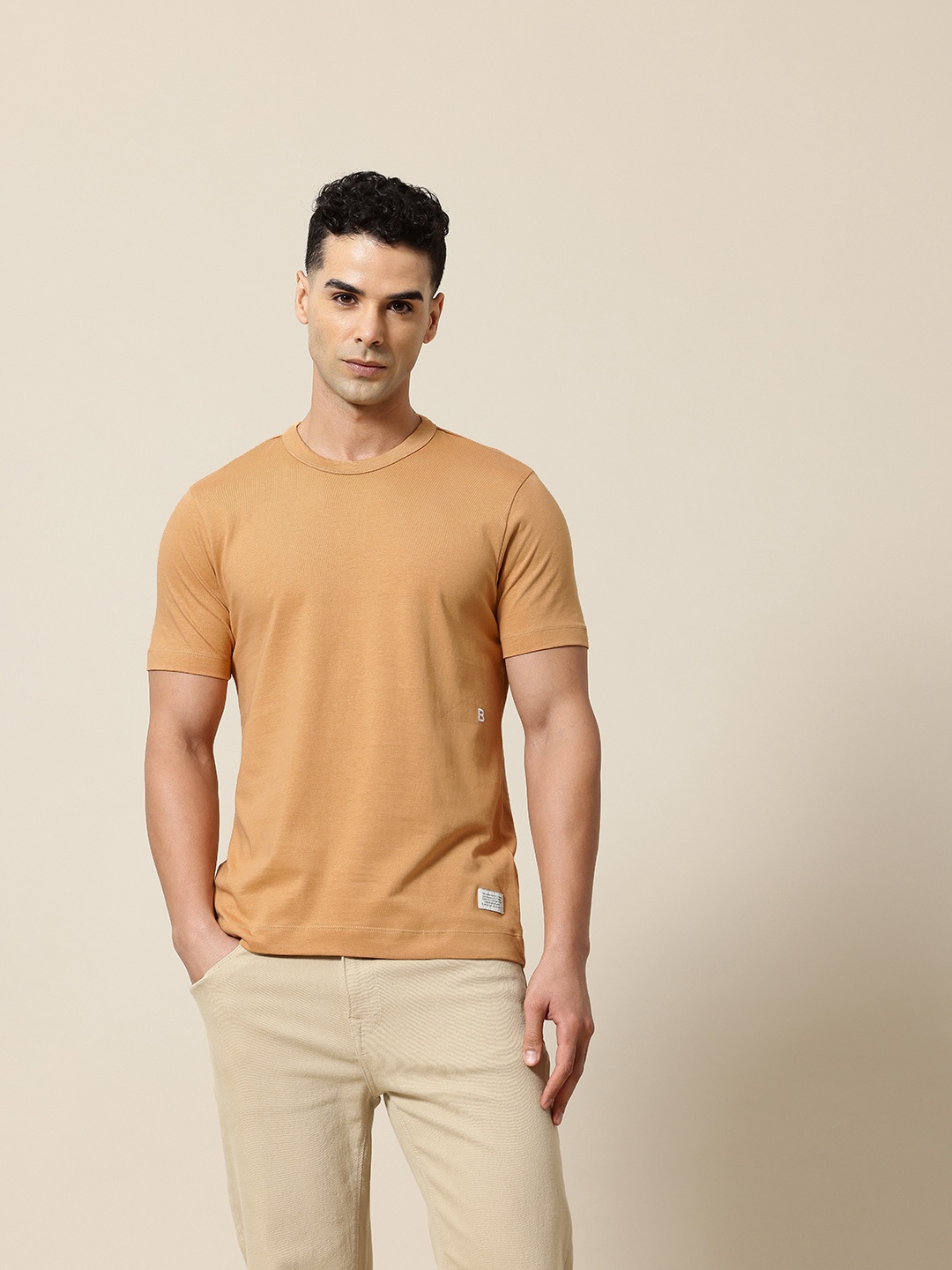 

Mr Bowerbird Pure Cotton Tailored Fit Plan B T-shirt, Brown