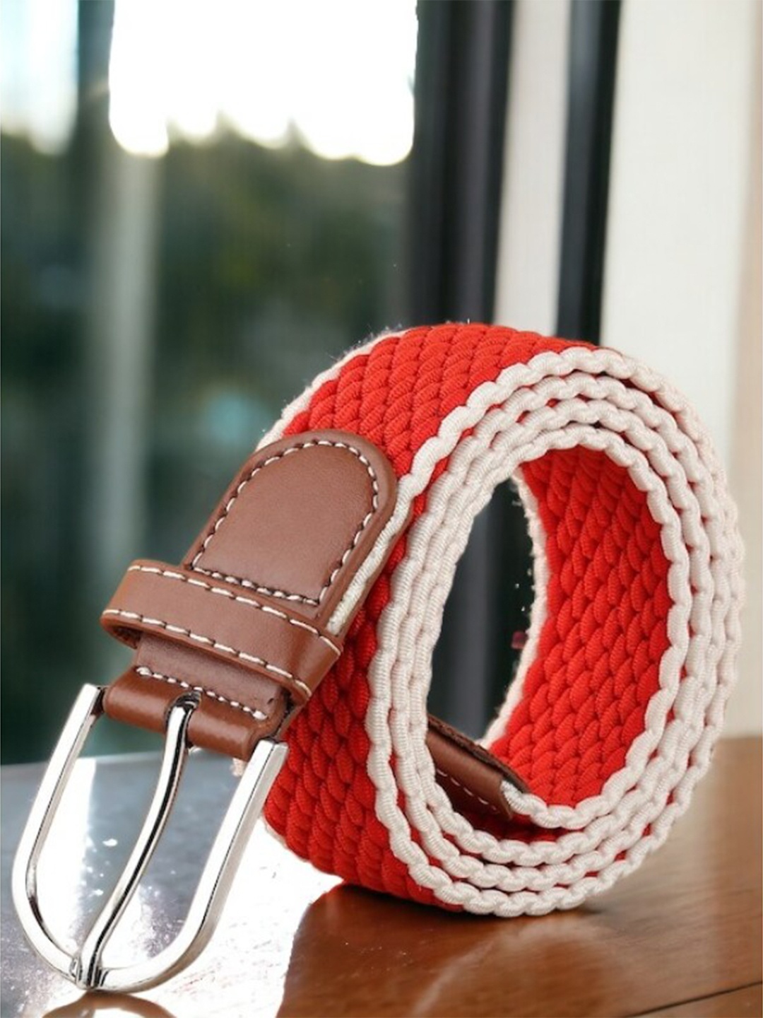 

Kastner Unisex Braided Canvas Belt, Red