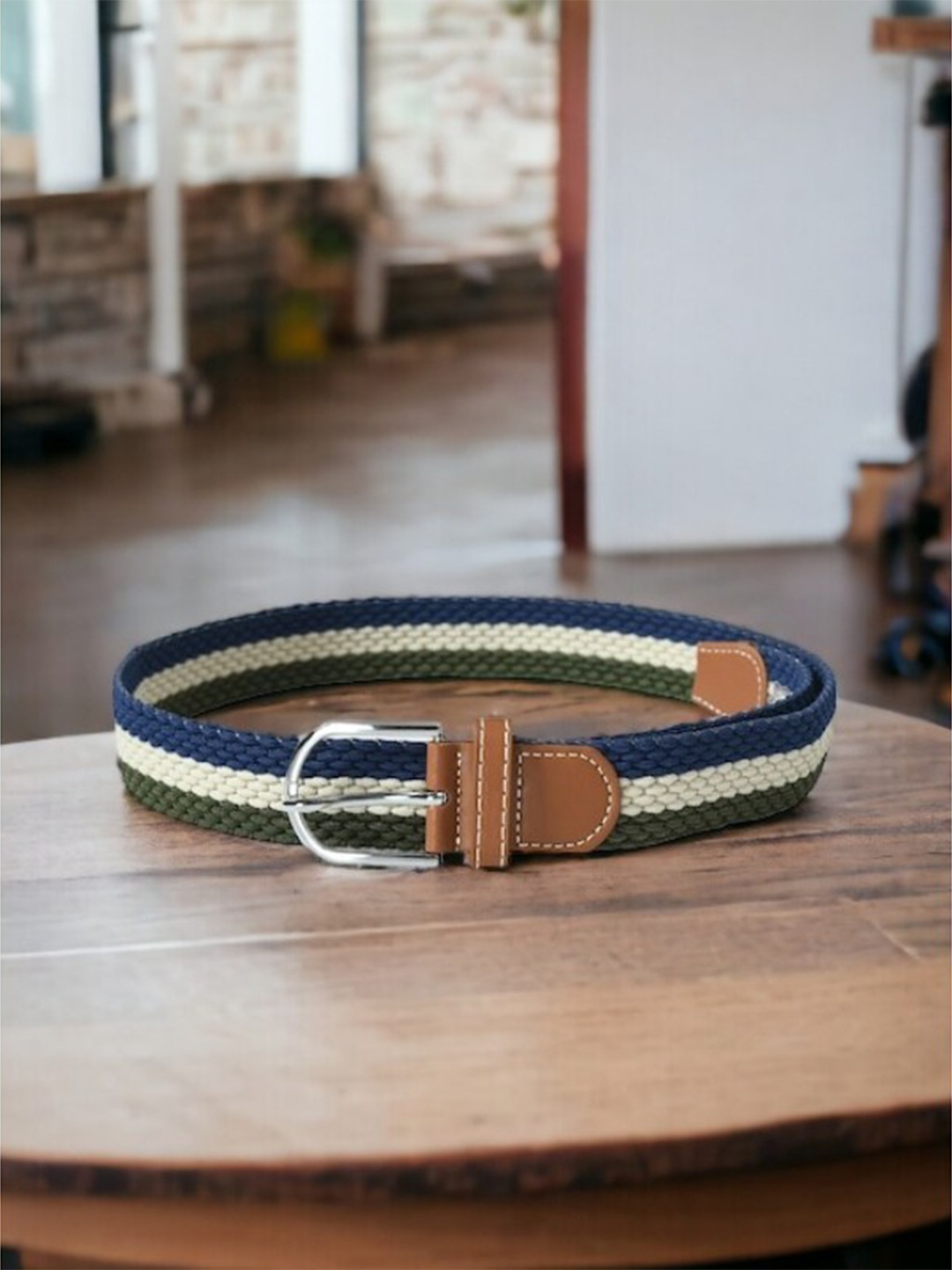 

Kastner Unisex Textured Belt, Navy blue