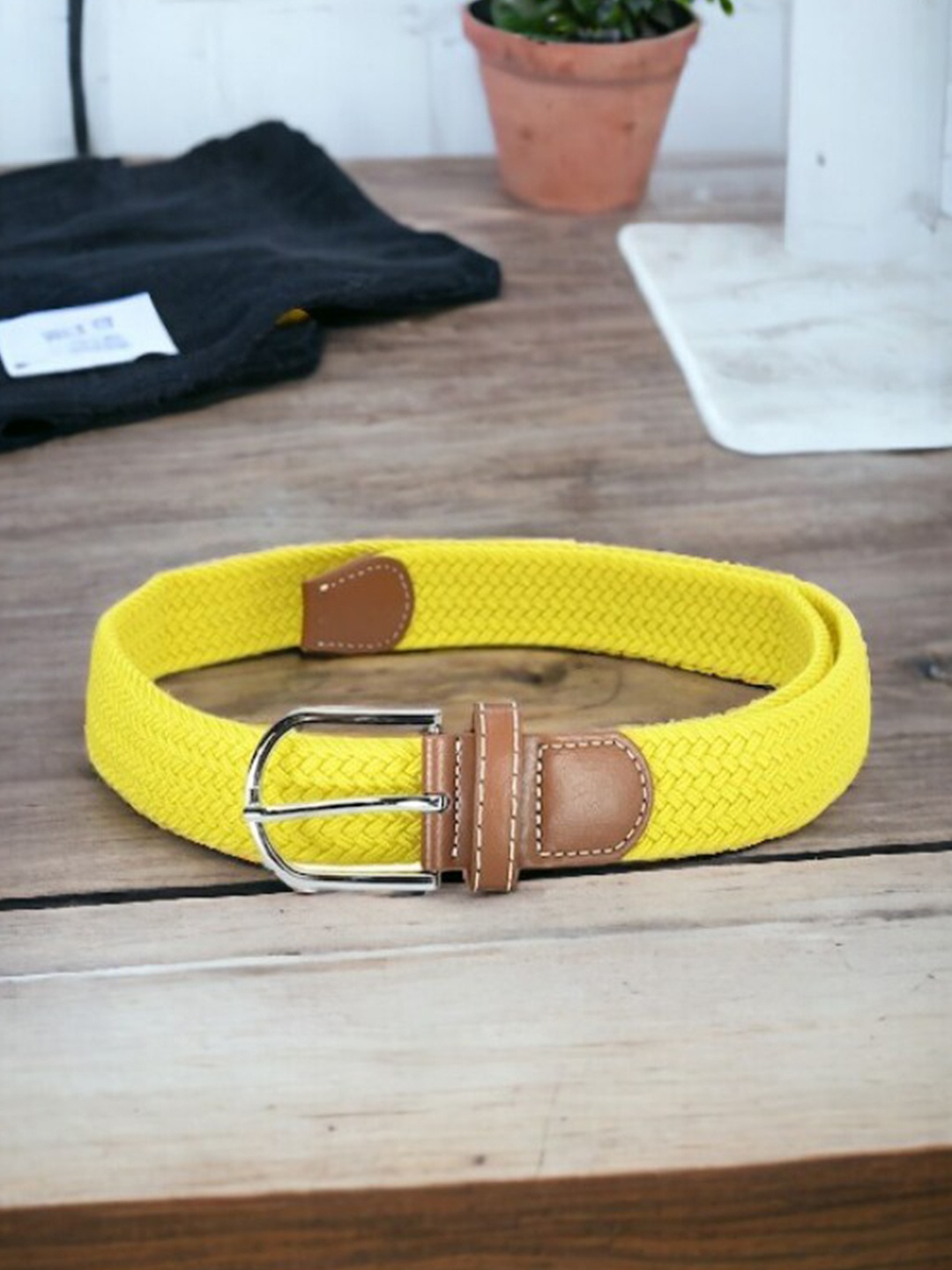 

Kastner Unisex Braided Canvas Belt, Yellow