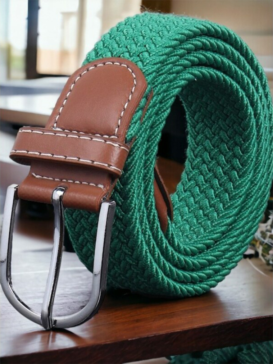 

Kastner Unisex Braided Canvas Belt, Green