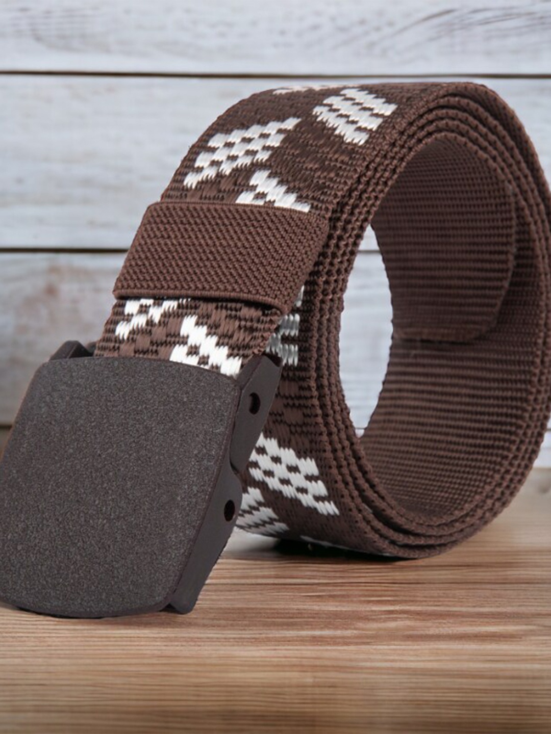 

Kastner Men Woven Design Casual Belt, Brown