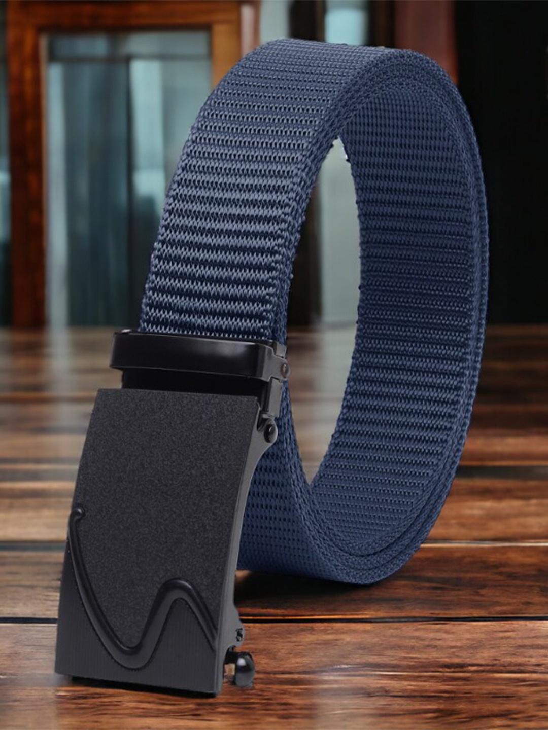 

Kastner Men Canvas Wide Textured Belt, Blue