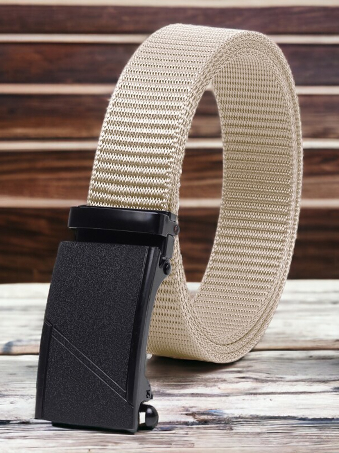

Kastner Men Textured Wide Casual Belt, Beige