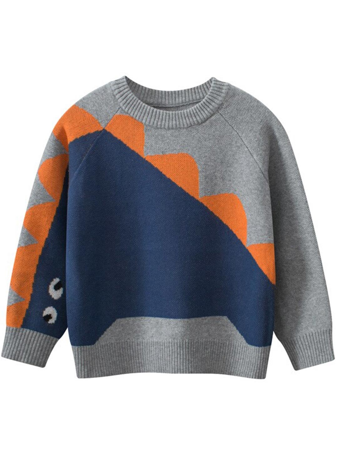 

StyleCast Boys Grey & Blue Colourblocked Cotton Pullover Sweater