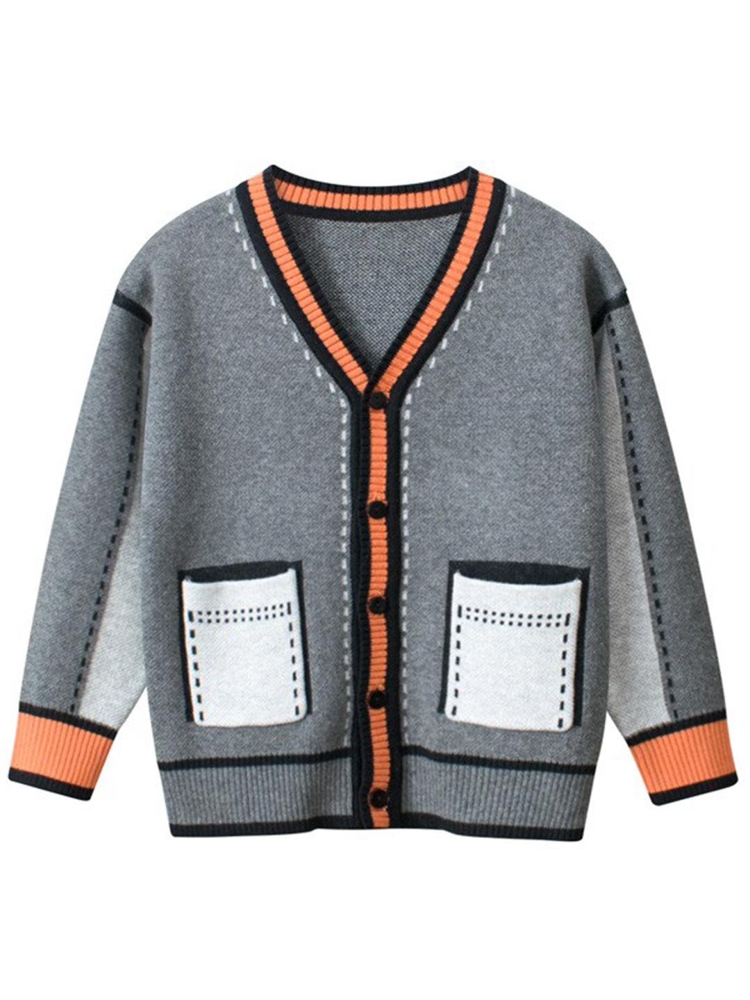 

StyleCast Boys Grey & White V-Neck Cardigan Sweater