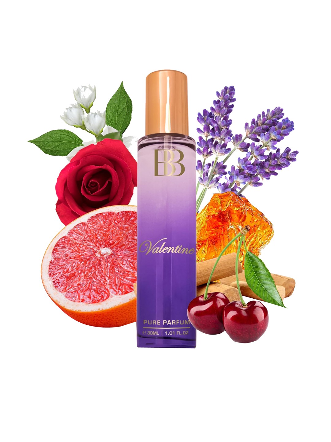 

Bergamot Beaute Women Valentine Pure Perfume - 30ml, Purple
