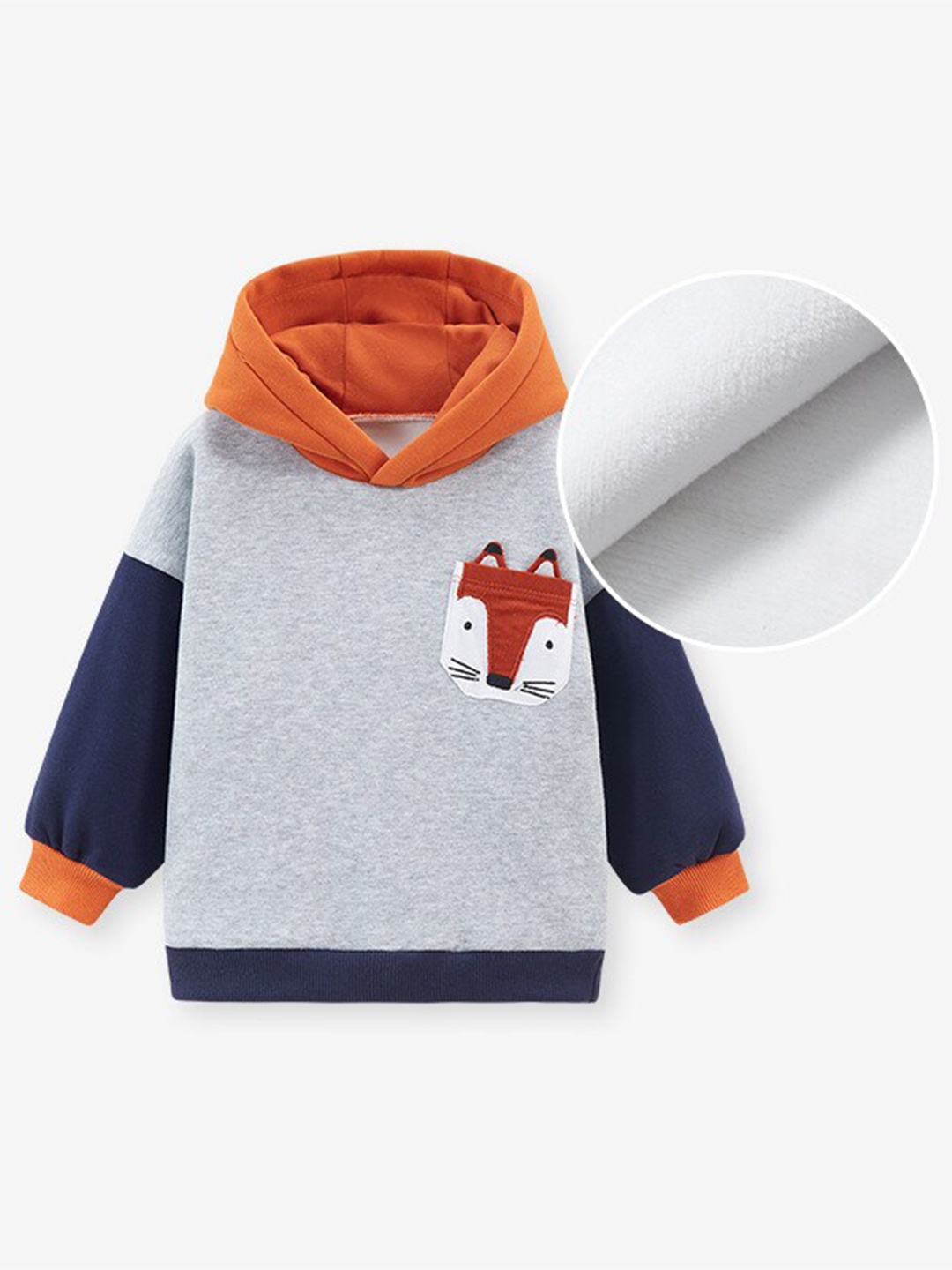 

StyleCast Boys Grey Hooded Cotton Pullover Sweatshirt