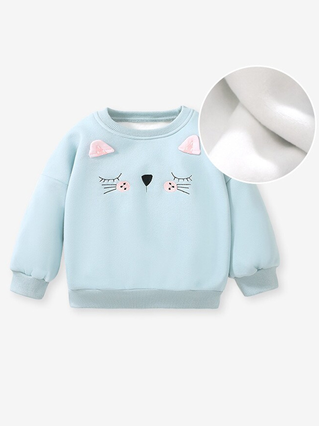 

StyleCast Girls Blue Cotton Pullover Sweatshirt