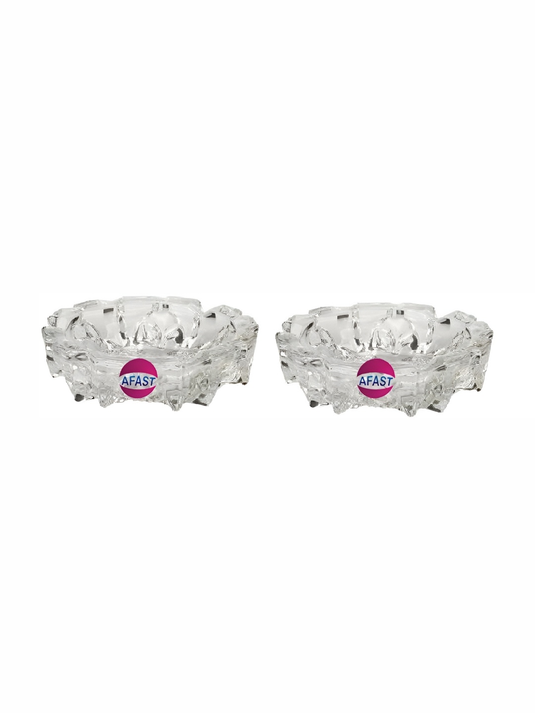 

Afast Transparent 2-Pcs Glass Ash Tray Bar Accessories