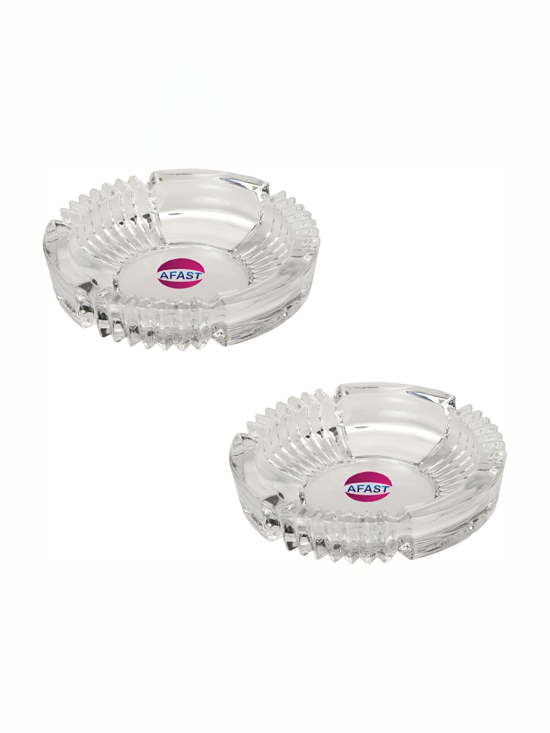

Afast Transparent 2-Pcs Glass Ash Tray Bar Accessories