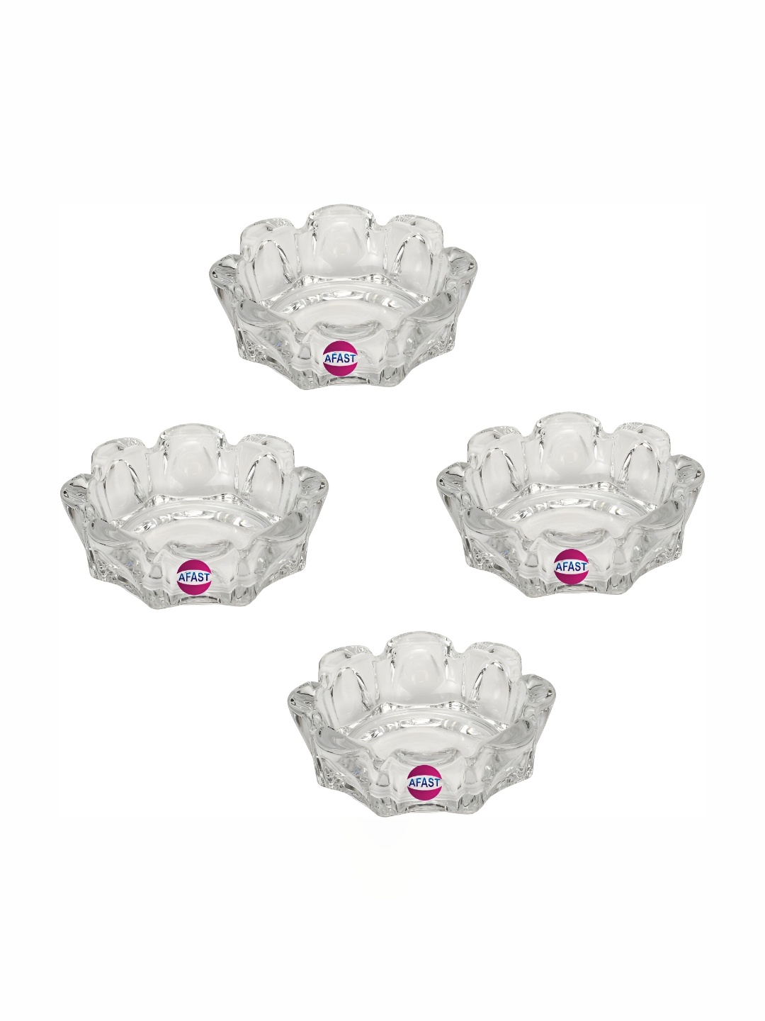 

Afast Transparent 4-Pcs Cool Glass Ash Tray Bar Accessories