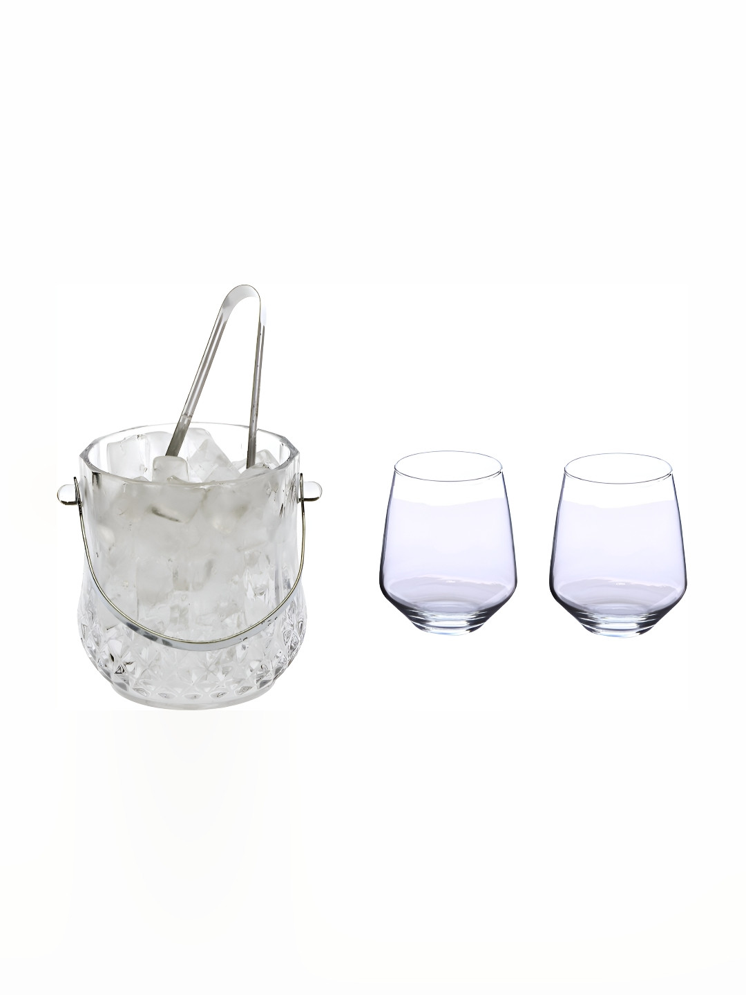 

Afast Transparent 3 Pcs Ice Bucket & Glass