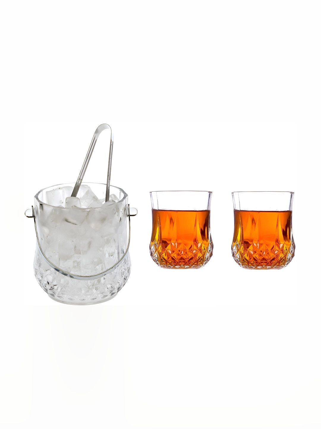 

Afast Transparent 2Pcs Glass Ice Bucket & Glass Bar Accessories