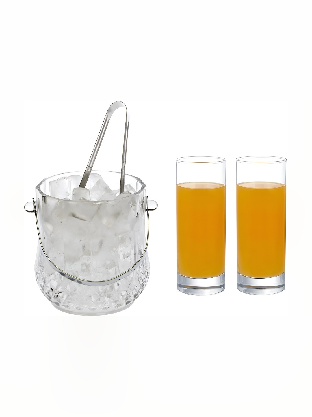 

Afast Transparent 3Pcs Glass Ice Bucket With Glasses