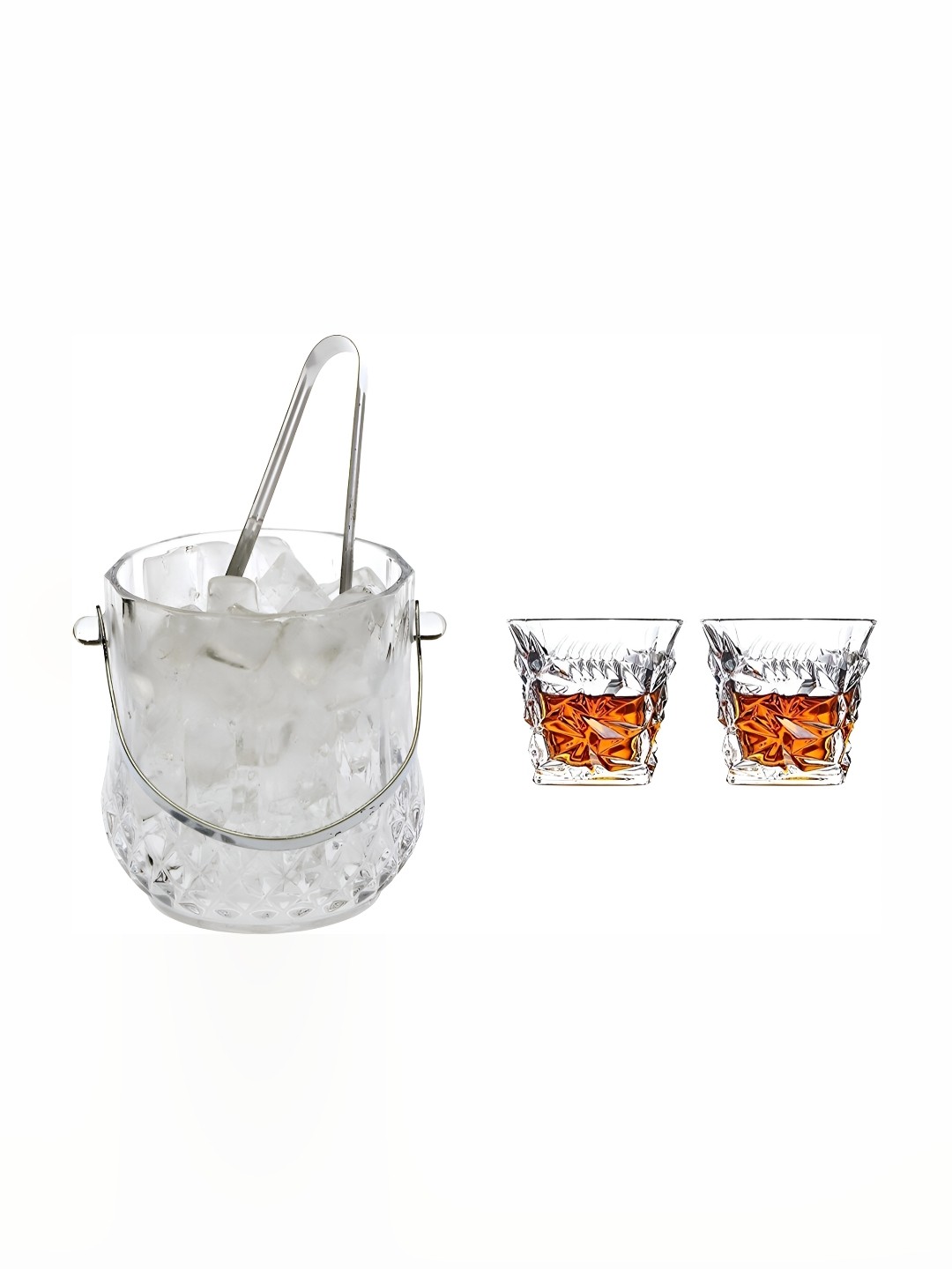 

Afast Transparent 3-Pcs Glass Ice Bucket With Glasses