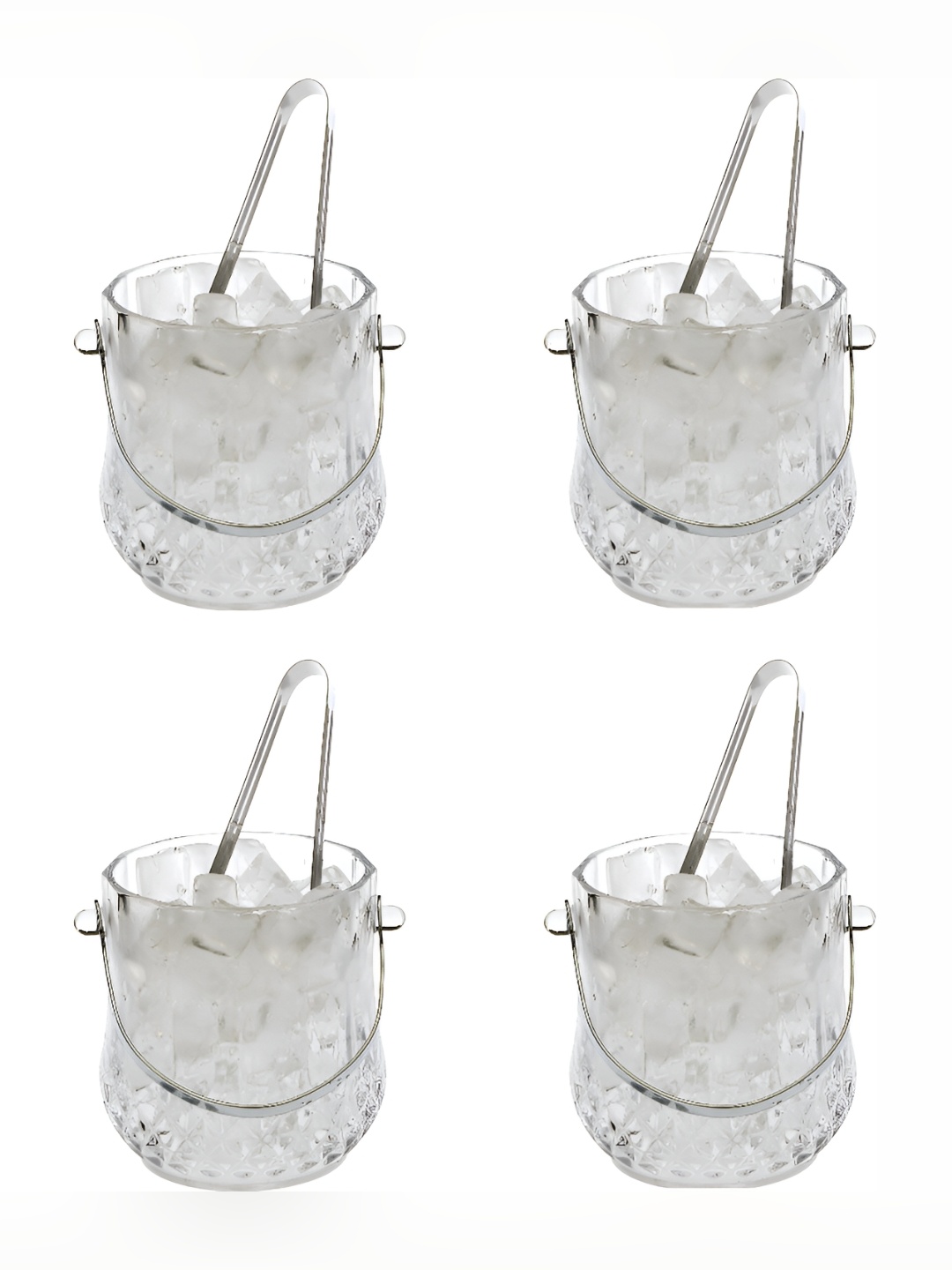 

Afast Transparent 4 Pcs Glass Ice Buckets 1L Each