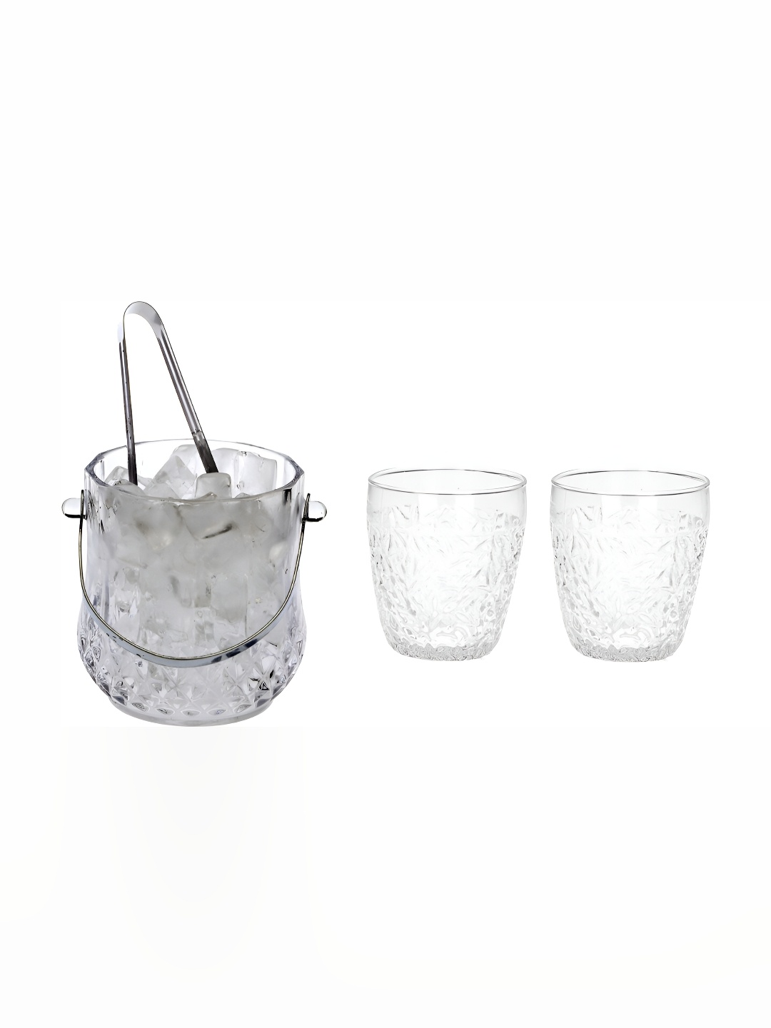 

Afast Transparent 3-Pcs Glass Ice Bucket With Glasses